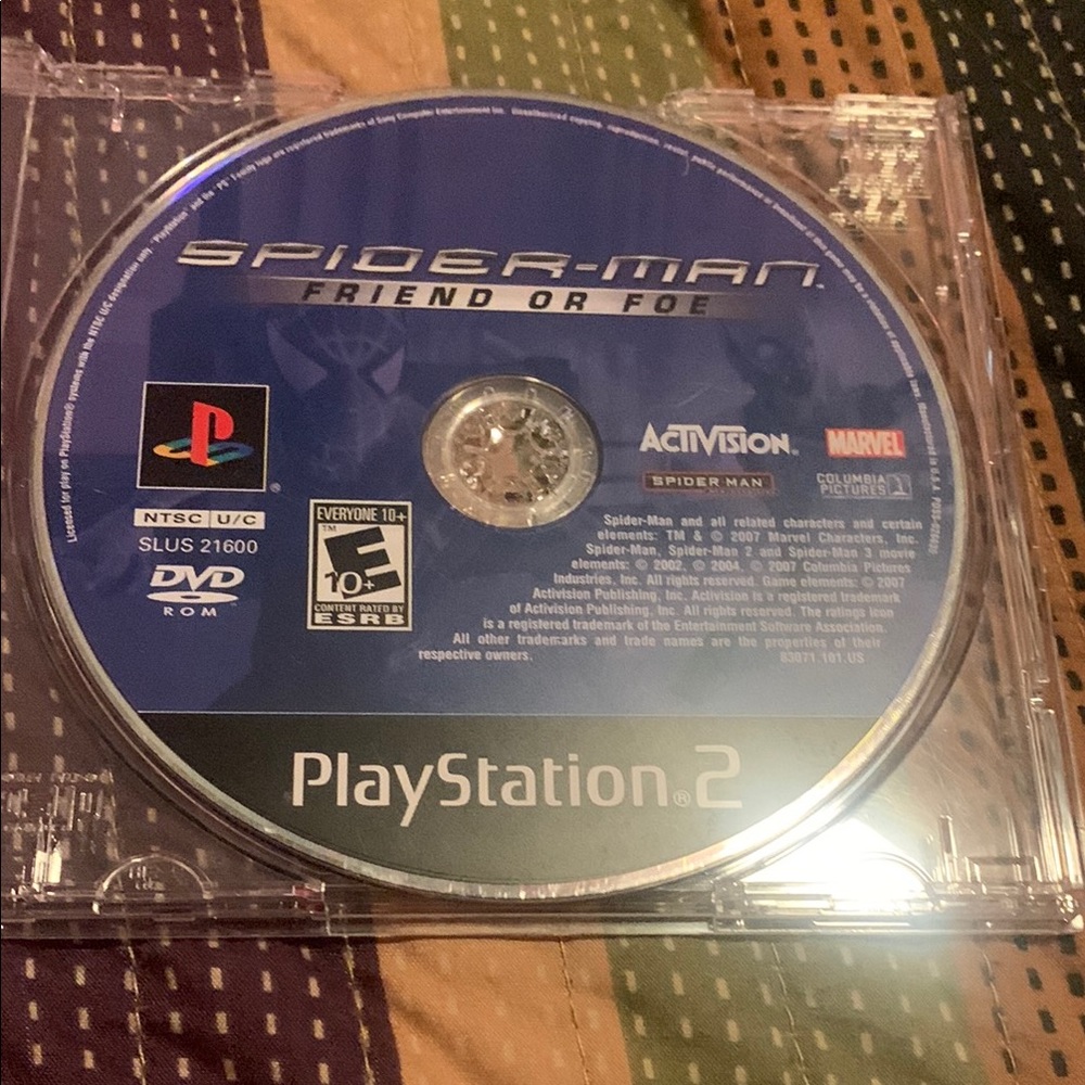 Spider-Man: Friend or Foe for PlayStation 2 - Blue Disc